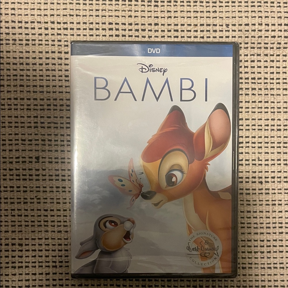 Disney Bambi DVD with Brown and Cream Cover